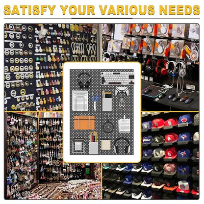 Pegboard Display Stand, Metal Tabletop Pegboard Display, Accessories Rack Organizer for Jewelry, Retail Stores, Craft Shows, 12"X16", 4pcs Black - size: 4Pack 12"X16"