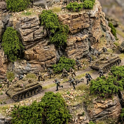 Miniature Shrubs Bushes Model, Green Plant Tufted Model for Train Landscape, Railroad Scenery, War Gaming Terrain Sand and Dioramas