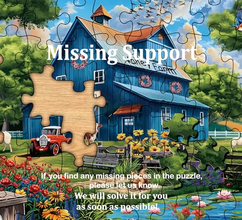 Farm Puzzles for Adults 1000 Pieces, Country Life Nature Landscape Puzzle Features Flower Bird Cow, Barn Puzzles Scenic, Challenging Jigsaw Puzzles - style: Farm Puzzles