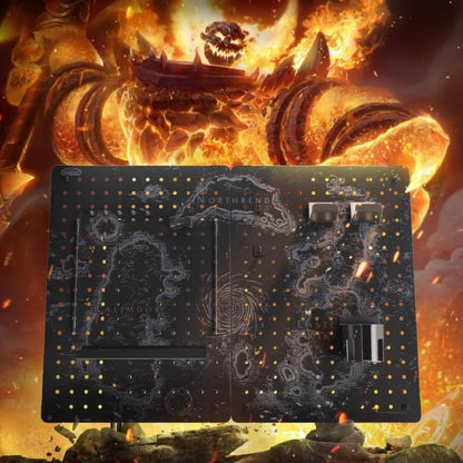 Blizzard Wow Official Licensed Heavy Duty Metal Pegboard 2 Pack Peg Board | Black Pegboards Wall & Desktop Organizer, Pegboard Panels with 7 Kinds of Accessories, Map of Azeroth, 22.8 * 16.6in - size: 22.8" * 16.6"-2 Pack