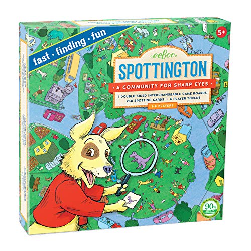 eeBoo: Spottington Board Game, Develops Observational Skills, Focus and Speed, Fast, Finding and Fun, for 1 to 6 Players, Perfect for Ages 5 and up - style: Spottington