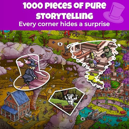 QUOKKA 1000 Piece Jigsaw Puzzle for Adults Emerald Kingdom – Puzzles for Adults 1000 Pieces Premium Box Packaging - Extra Fun Hidden Secrets & Audio Story – Perfect Relaxation Creativity Gift - color: Oz