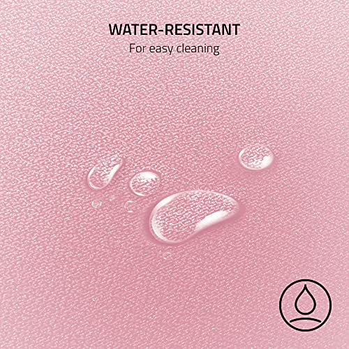 Razer Strider Hybrid Mouse Mat with a Soft Base & Smooth Glide: Firm Gliding Surface - Anti-Slip Base - Rollable & Portable - Anti-Fraying Stitched Edges - Water-Resistant - Large - Quartz Pink - color: Quartz Pink, size: 15.8L x 17.7W inches
