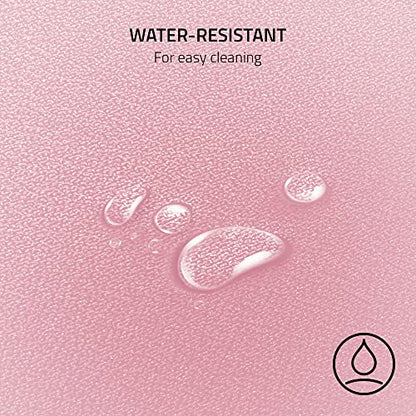 Razer Strider Hybrid Mouse Mat with a Soft Base & Smooth Glide: Firm Gliding Surface - Anti-Slip Base - Rollable & Portable - Anti-Fraying Stitched Edges - Water-Resistant - Large - Quartz Pink - color: Quartz Pink, size: 15.8L x 17.7W inches