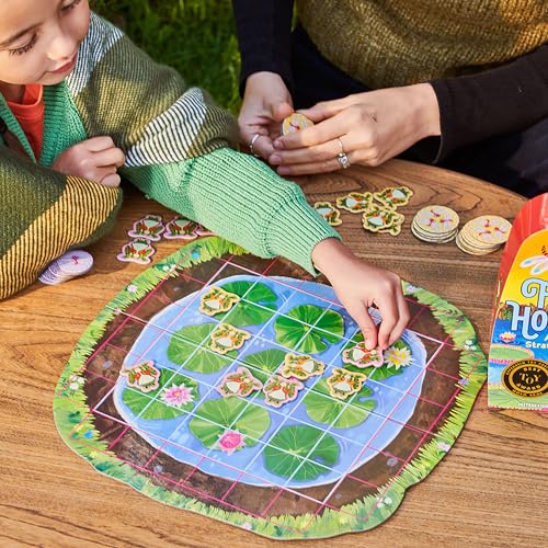 eeBoo Frog Hopkins Shaped Board Game - Award Winning Spatial Strategy & Frog Hopping Game, Screen-Free Fun for 2-4 Players, Kids Ages 4 and up - style: Frog Hopkins