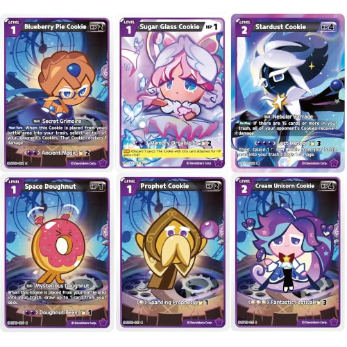 CookieRun TCG: Starter Deck - Glorious Moonlight - Purple Legendary Cookie Moonlight, Ready-to-Play Character Deck, Braverse Trading Card Battle Game - color: Purple