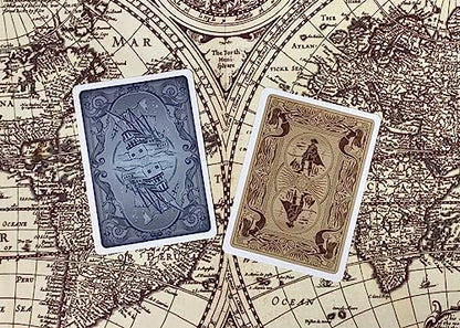 Neptune’s Graveyard Bicycle Pirate Ship & Mermaid Playing Cards - Premium Quality, Ideal for Pirate Parties, Ocean-Themed Decorations & Gifts - 2-Pack Set