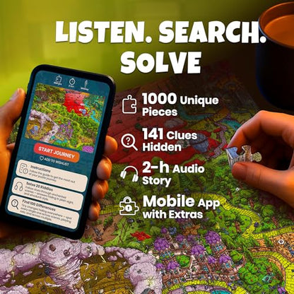 QUOKKA 1000 Piece Jigsaw Puzzle for Adults Emerald Kingdom – Puzzles for Adults 1000 Pieces Premium Box Packaging - Extra Fun Hidden Secrets & Audio Story – Perfect Relaxation Creativity Gift - color: Oz