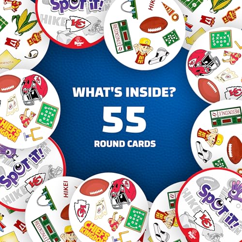 MasterPieces Game Day - NFL Kansas City Chiefs Spot It Game for Kids, Adults, and Family - style: Kansas City Chiefs