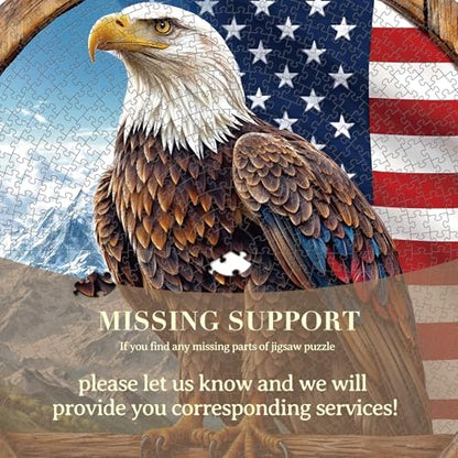 1000 Piece Puzzle for Adult, Bald Eagle Round Jigsaw Puzzle-26.6 in | Jigsaw Puzzle 1000 Pieces, Impossible Challenging Fun Puzzle for Adult, Unique Difficulty Jigsaw Puzzle for Birthday Gift - color: Bald Eagle