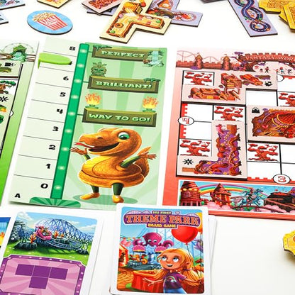 My First Theme Park Board Game for Kids Ages 5+, Build a new Amusement Park | Fun tile-placement strategy, build an exciting new park. Great gift for boys and girls, perfect for family game night.