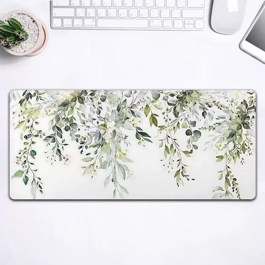 Gaming Mouse Pad Topographic Map Long Mousepad Large 31.5 X 11.8 Inch Desk Mat with Non-Slip Base Stitched Edge Keyboard Mat for Office Desk Pad (Flower-E) - color: Flower-e