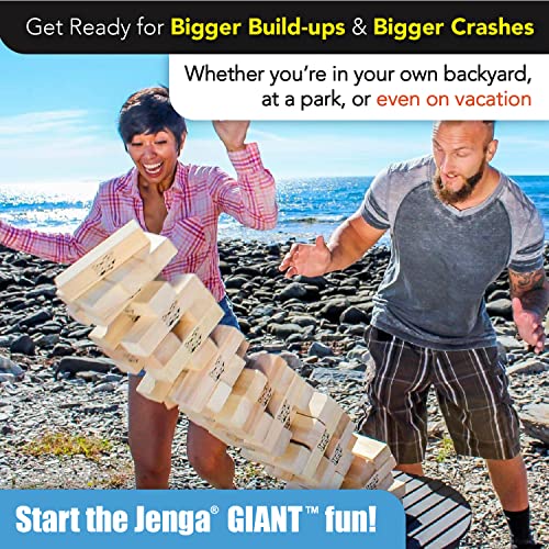 Jenga GIANT - Hardwood Blocks - Stacks to Over 5 feet - Officially Licensed - JS7 - style: JS7