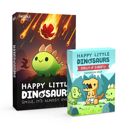 Unstable Games: Happy Little Dinosaurs Perils of Puberty Expansion Card Game - Great for Family Game Night - style: Expansion: Perils of Puberty