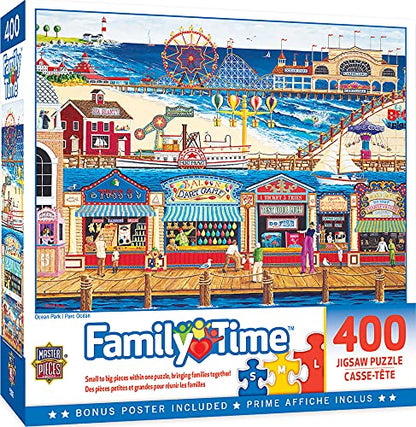MasterPieces 400 Piece Jigsaw Puzzle For Adults, Family, Or Youth - Ocean Park - 18"x24" | 400 Pieces, Family-Friendly Piece Count and Difficulty - style: Ocean Park