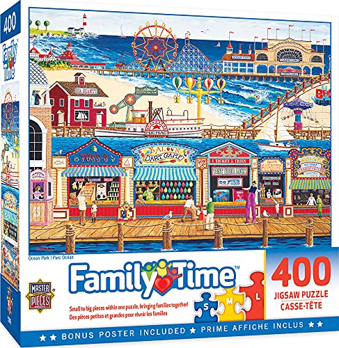 MasterPieces 400 Piece Jigsaw Puzzle For Adults, Family, Or Youth - Ocean Park - 18"x24" | 400 Pieces, Family-Friendly Piece Count and Difficulty - style: Ocean Park