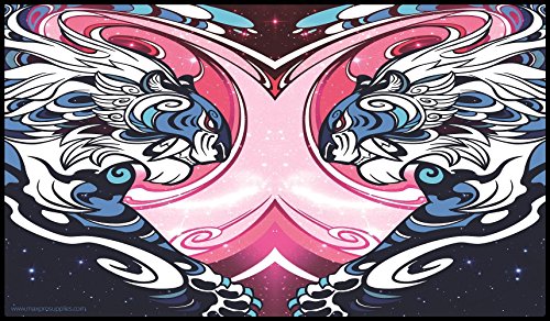Max Protection Trading Card Playmat for TCG Card Games, 24x14 Inch, Design Mat for Dice Rolling (Galaxy Tiger) - size: Galaxy Tiger