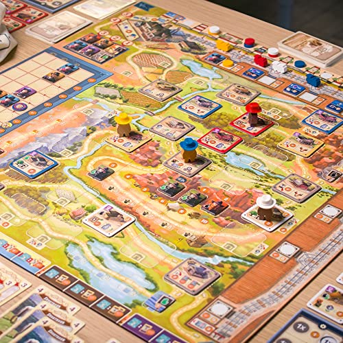 Asmodee Great Western Trail 2nd Edition Board Game - Epic Strategy Board Game for Ranchers and Adventurers, Family Game for Kids & Adults, Ages 12+, 1-4 Players, 75-150 Min Playtime