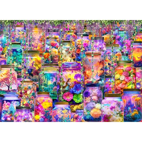 HUADADA Puzzles for Adults 1000 Pieces, Challenging Game Toys, Impossible Puzzle, Family Decoration Puzzle, Fantasy in a Bottle - color: Fantasy in a Bottle