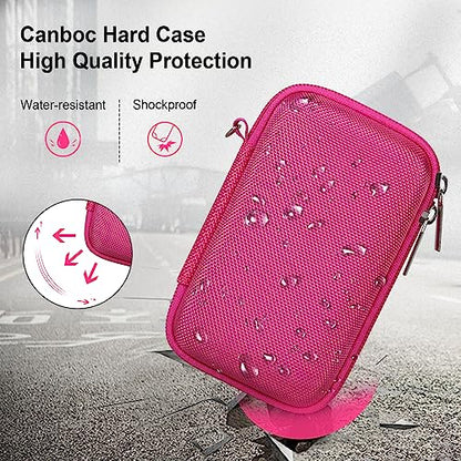 Canboc Camera Case for Canon PowerShot G7 X Mark III/ G7X Mark II Digital 4K Vlogging Camera, Point and Shoot 4K Video Camera Bag, Zipper Mesh Pocket fits USB Cable, Batteries, Rosered - color: Rosered