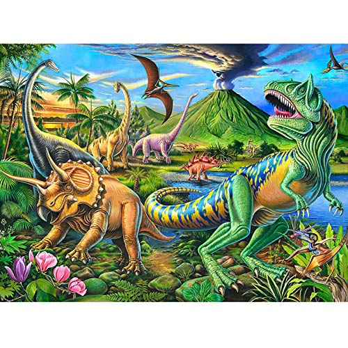 Puzzles for Kids Ages 4-8 Year Old,100 Piece Dinosaur Jigsaw Puzzle for Toddler Children Learning Educational Puzzles Toys for Boys and Girls - Every Piece is Unique - color: Dinosaur World