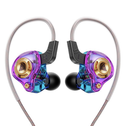 Wired Gaming Earbuds in-Ear Headphones HiFi Game Head Phones in Ear Monitors Deep Bass Sound Wired-Earbuds with 1DD 10mm Dynamic Driver Inear Earphones IEM for Music Gaming Video Calling (Purple) - color: 퍼플.