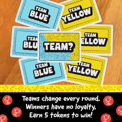 Exploding Kittens No Loyalty, 4-20 Players, Age 7+ Large Group Game | Win challenges, switch teams, betray your way to victory in a chaotic large-group game for up to 20 players. 100 Challenges