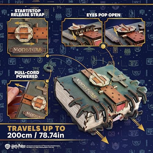 UGEARS Harry Potter The Monster Book of Monsters - 3D Wooden Puzzle for Adults, Mechanical Wooden Model Kit, DIY Building Craft Kit, Brain Teaser Puzzle, Collectible Book Design, Hobby Gift for Adults - style: The Monster Book of Monsters