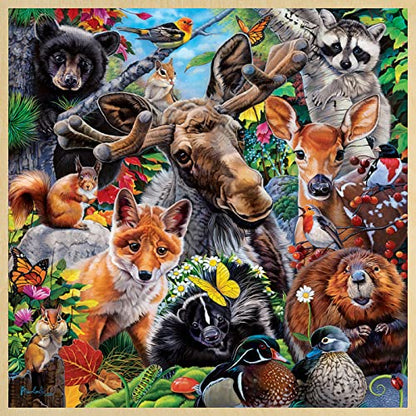 Masterpieces 48 Piece Fun Facts Jigsaw Puzzle for Kids - 12"x12" - Woodland Friends - style: Woodland Friends