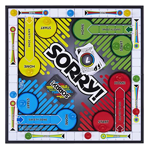 Sorry! Board Game for Kids Ages 6 and Up; Classic Hasbro Board Game; Each Player Gets 4 Pawns; Family Game