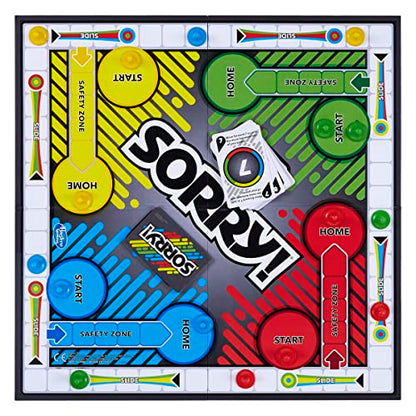 Sorry! Board Game for Kids Ages 6 and Up; Classic Hasbro Board Game; Each Player Gets 4 Pawns; Family Game
