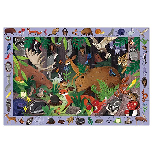 Mudpuppy Woodland Forest — 64 Piece Search & Find Puzzle Jigsaw Puzzle Featuring Diverse Woodland Animals and Over 40 Hidden Images to Find for Ages 4+ - color: Woodland Forest