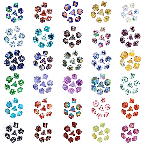Mystery Dice Set D&D Resin Mystery DND Dice Set for Tabletop Games | Multi-Styles, DM Gift, for Dungeons and Dragons Role Playing Games - color: Mystery-resin