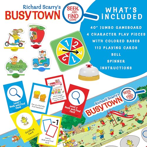 Richard Scarry's Busytown Seek & Find Game, Preschool Learning, Ages 3+