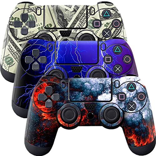 Skin for Ps4 Controller, 3pcs Whole Body Vinyl Decal Cover Sticker for PlayStation 4 Controller (PS4 Controller #2) - color: PS4 controller #2