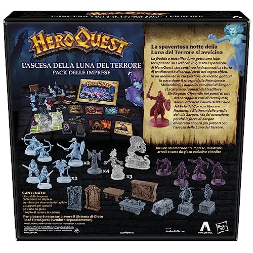 Avalon Hill, HeroQuest Rise of the Terror Moon Companies Pack to Play You Must Have the HeroQuest Base Game System Roleplay Game - style: THE ASCESS OF THE EARTH MOON