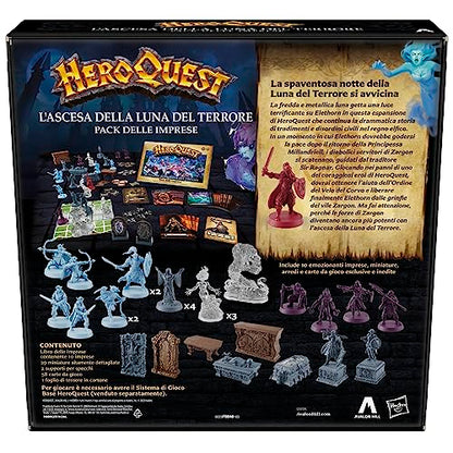 Avalon Hill, HeroQuest Rise of the Terror Moon Companies Pack to Play You Must Have the HeroQuest Base Game System Roleplay Game - style: THE ASCESS OF THE EARTH MOON