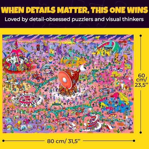 1000 Piece Puzzle for Adults – Jigsaw Puzzles for Adults 1000 Pieces | Desert Whirl Jigsaw Puzzles – Hidden Secrets & Audio Story – Premium Box Packaging – Extra Fun Challenges - color: Desert