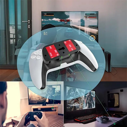 2 Pack Under Desk Game Controller Holder, No Drill Adhesive Mount, Universal Organizer for Most Game Controllers, Under Desk Hanger for Gaming Desk Accessories Storage