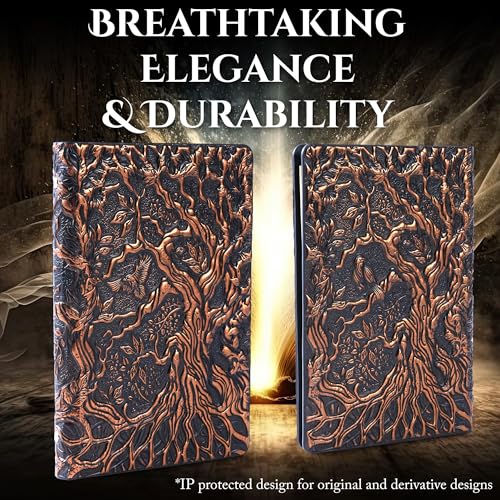 Notebook Journal, Refillable Binder for DND - 3D Tree of Life Design (A5) | A5 400 Pages (200 Sheets), Perfect for Dungeons and Dragons (D&D), Bonus Tabs and Ruler, for Players and DM's - color: Copper