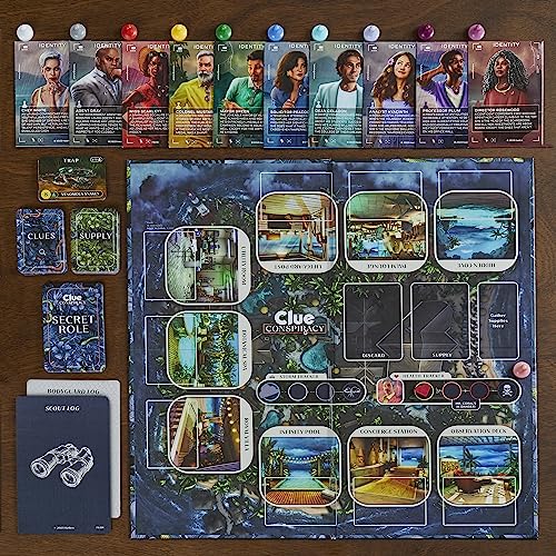 Hasbro Gaming Clue Conspiracy Board Game for Adults and Teens, Secret Role Strategy Games, Ages 14+, 4-10 Players, 45 Minutes, Mystery & Party Games