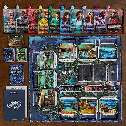 Hasbro Gaming Clue Conspiracy Board Game for Adults and Teens, Secret Role Strategy Games, Ages 14+, 4-10 Players, 45 Minutes, Mystery & Party Games