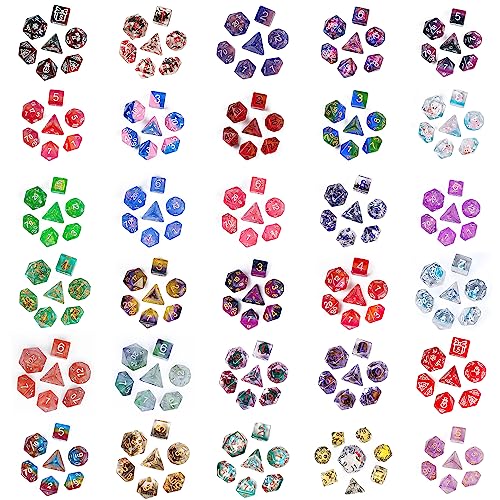 Mystery Dice Set D&D Resin Mystery DND Dice Set for Tabletop Games | Multi-Styles, DM Gift, for Dungeons and Dragons Role Playing Games - color: Mystery-resin