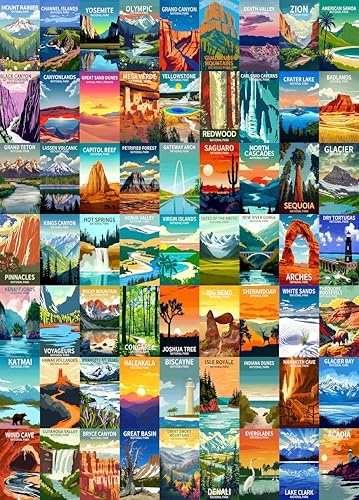 1000 Pieces National Park Puzzles, Family Puzzle Game Toys, Travel Poster Landscape Puzzles, Natural Landscape Puzzles, Family Puzzle (National Park 1)