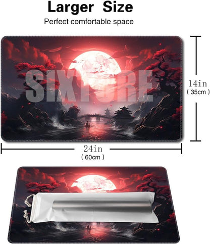 Board Game 14x24in MTG Playmat Compatible for OCG CCG RPG TCG Playmats (Blood Moon Secrets) - color: Blood Moon Secrets