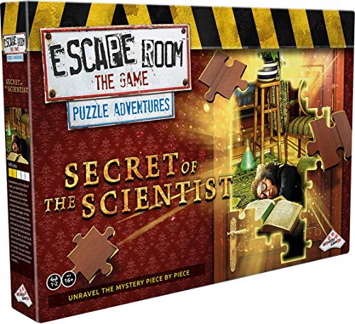 Escape Room: Puzzle Adventures - Secret of The Scientist Jigsaw Puzzle & Escape Room Board | 1-2 Players - Games for Family Game Night | for Kids and Adults Ages 16+ | English Version - style: The Secret of the Scientist