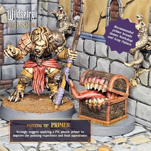 The Realm Set - Grey Version - 195 minis - Heroes, Monsters, NPC for DND Miniatures Bulk I 28mm Dungeon Dragons D&D Miniatures I DND Minis D&D Figures I Pathfinder, Realm Reforged