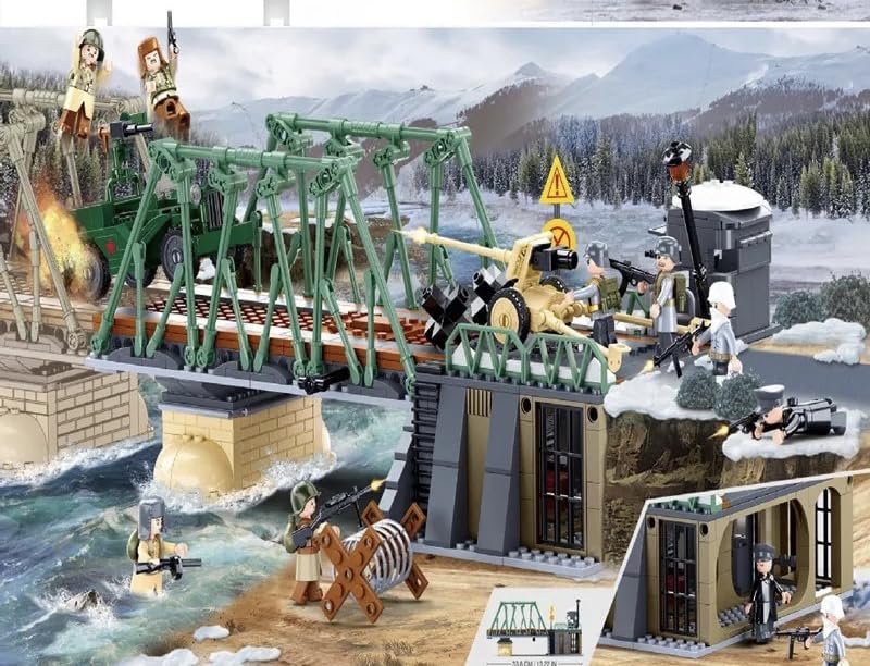 General Jim's Military Brick Building Set - World War 2 Battle of Budapest Building Blocks Model Set for History Enthusiasts for All Building Levels