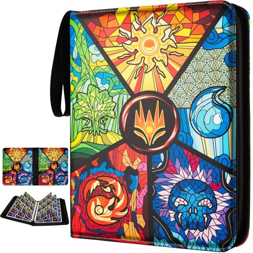 9 Pocket Card Binder for MTG/YGO/PTCG/Game Cards, Holds 900 Cards,Premium Card Collector Book for TCG Players,Toys Gifts for Kids(MTG-5) - color: MTG-5