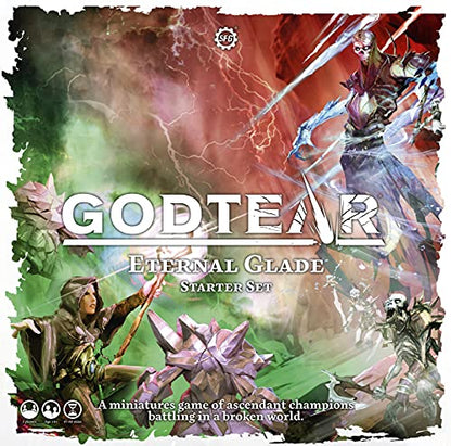 Steamforged Games: Godtear the Board Game (Eternal Glade Starter Set) | 2-Player Tabletop Skirmish, Includes Nia and Morrigan, 3 Quartzlings, 5 Cold Bones, Battlefield, Dice, Tokens, (2 Players) - style: Eternal Glade Starter Set